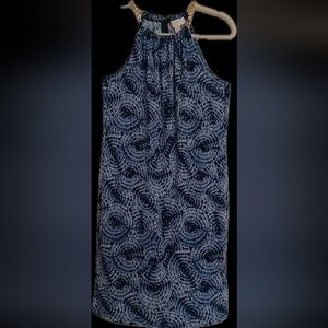 Michael Kors Navy Swirl Mini Dress XS